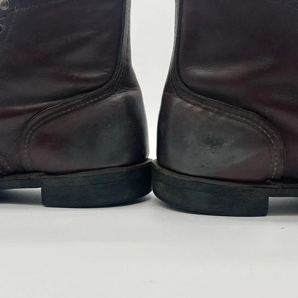 Vintage Red Wing 8119 Heritage Iron Ranger Oxblood Leather Boots Mens 8.5 D USA